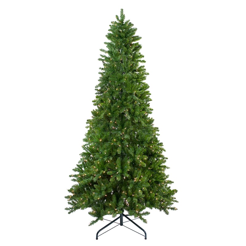 9' Pre-Lit Everett Pine Slim Artificial Christmas Tree, Clear Lights - 9 Foot