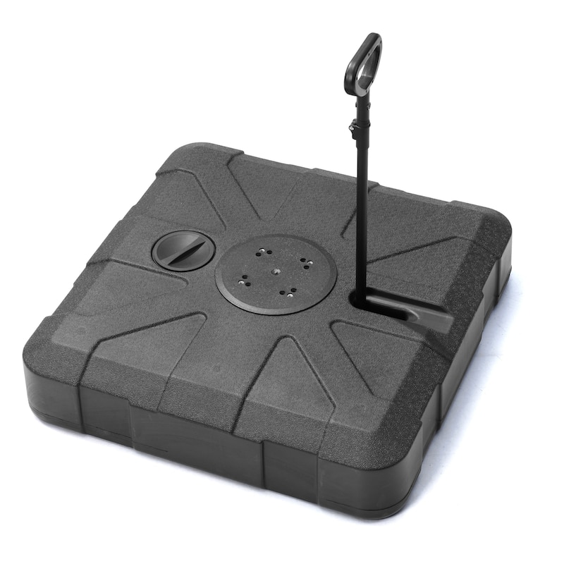 Pellebant 300 lbs Patio Cantilever Umbrella Base with Wheels and Rod