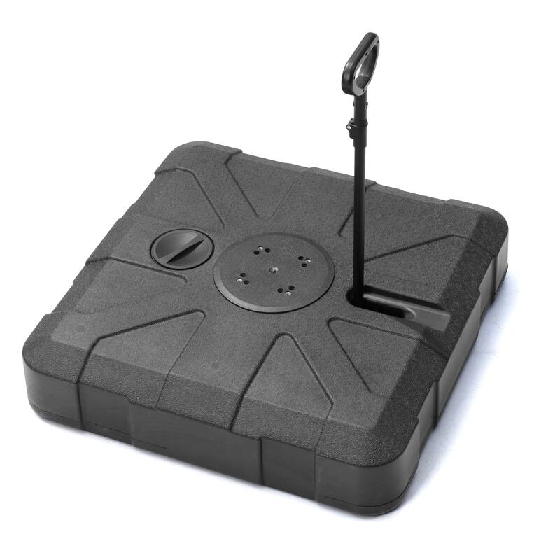 Pellebant Outdoor Patio Cantilever Umbrella Base with Wheels and Rod