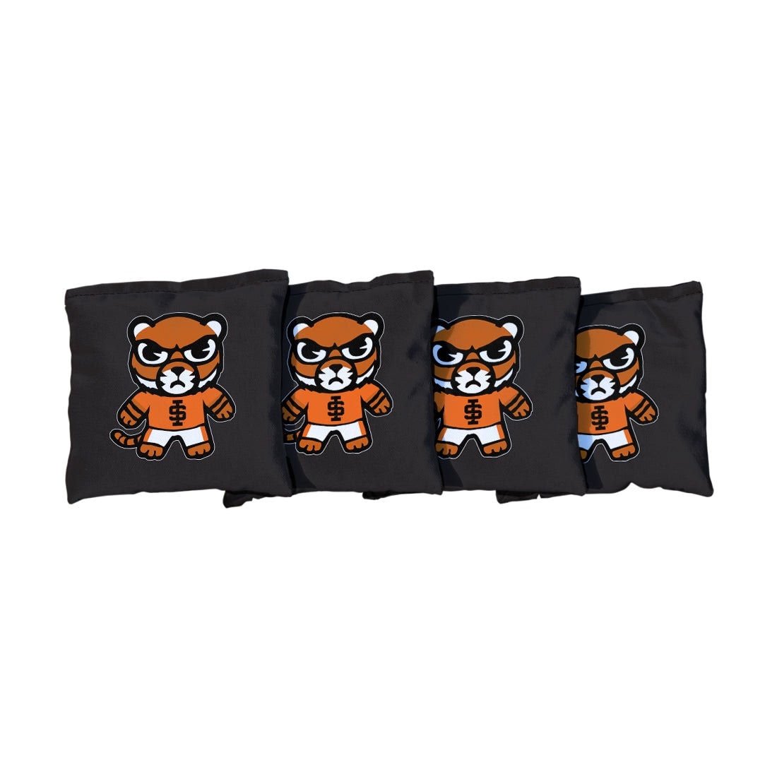 Idaho State University Bengals Tokyodachi Black Cornhole Bags