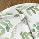 preview thumbnail 4 of 4, Floral Leaf Collection Boy or Girl Baby Cocoon and Beanie Hat Sleep Sack - 2pc Set - Green Boho Botanical Flower Woodland Garden