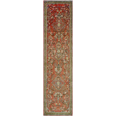 Fine Vintage Distressed Engin Rust/Beige Runner - 2'8" x 10'11"
