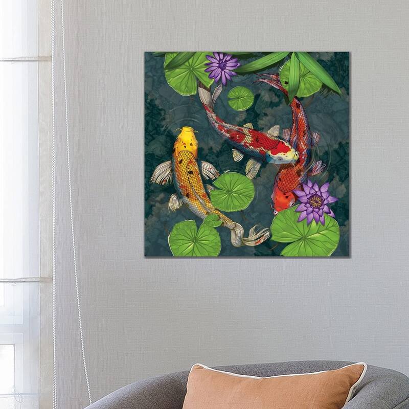 iCanvas "Koi Fish" by Vincent Hie Canvas Print - 26x26x1.5