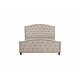 preview thumbnail 3 of 6, Abbyson Colette Tufted Cream Upholstered Bed