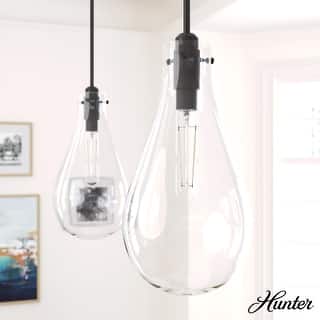 Hunter 9" Lundin 1-Light Pendant - Kitchen Island, Dining Room - Contemporary, Transitional