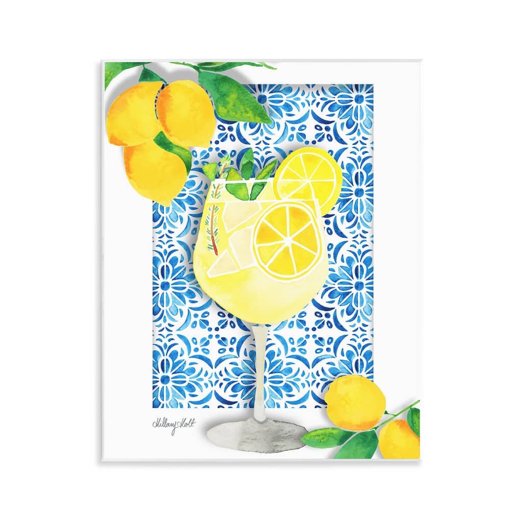 Stupell Mediterranean Limoncello Drink Wall Plaque Art Design By Hillary Holt
