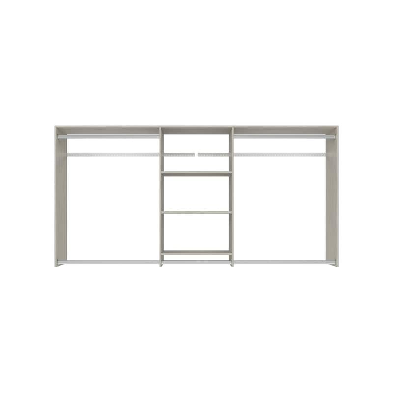 Easy Track 8 Ft. W. Hanging Plus Laminate Closet Kit - Weathered Grey