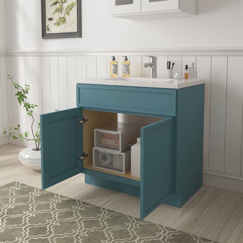 Vanity Art 30" Freestanding Single Base Storage Cabinet with Soft Close Doors