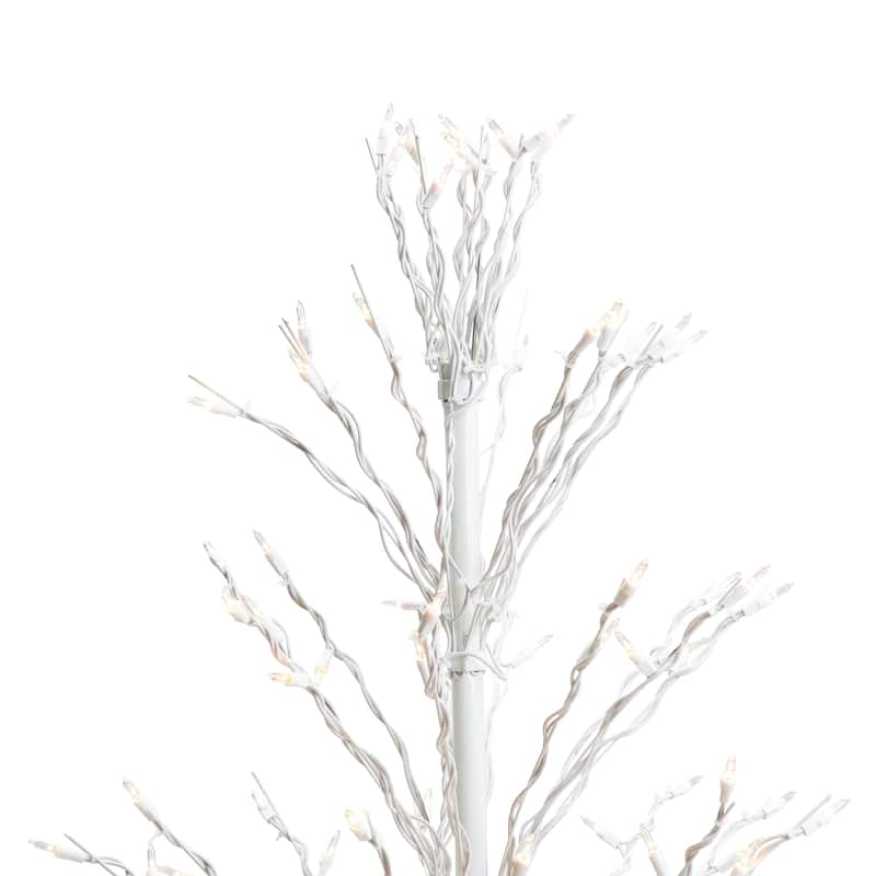 4' Pre-Lit Cascade Twig Tree Outdoor Christmas Decoration Clear Lights