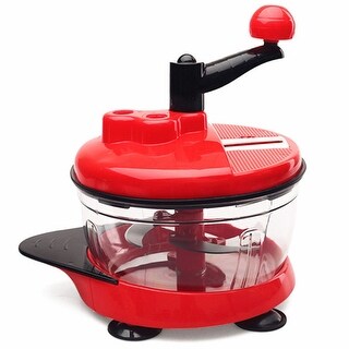 KIRKWOOD Manual Food Processor - Hand Crank Chopper, Slicer, Dicer For Vegetables, Meat, Herbs, Salad