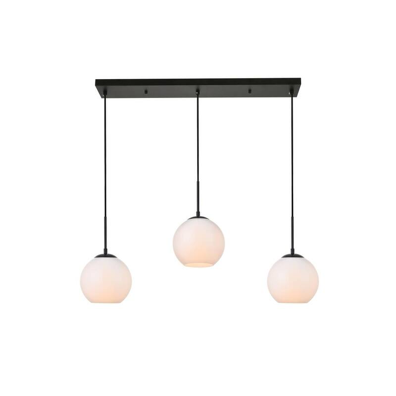 3-Light 36 inch Pendant with Frosted White Glass