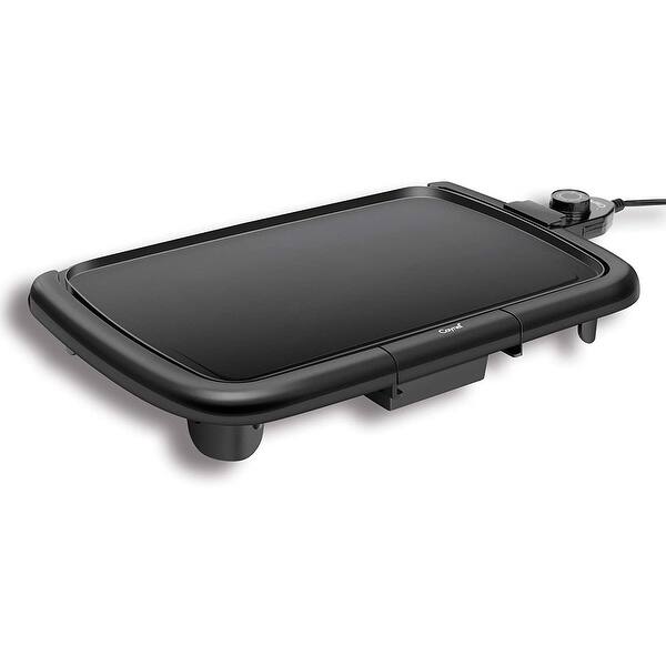slide 5 of 11, Caynel 16 inches Professional Electric Griddle with Smoke less Non-Stick Coating Black