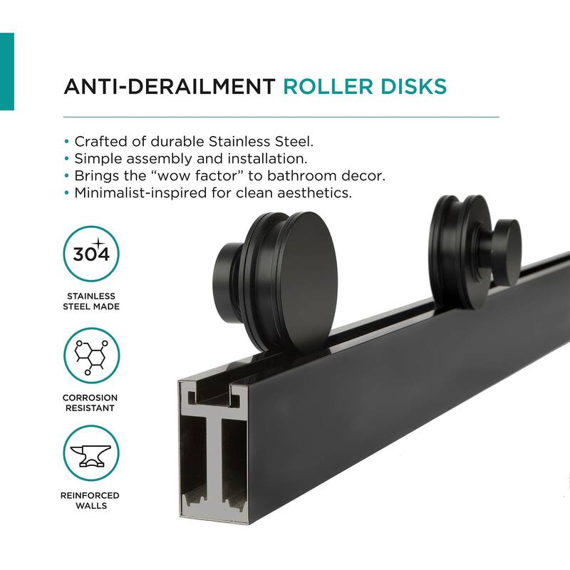 Fine Fixtures 60" Frameless Double Sliding Tub Door - 60" x 66"