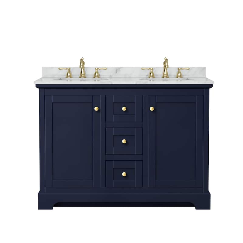 Wyndham Collection Avery 48" Free Standing Double Basin Vanity Set