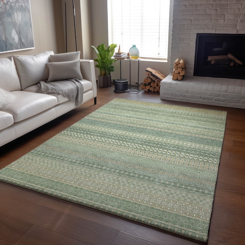 Premium Washable Super Soft Boho Stripes Mayfield Rug