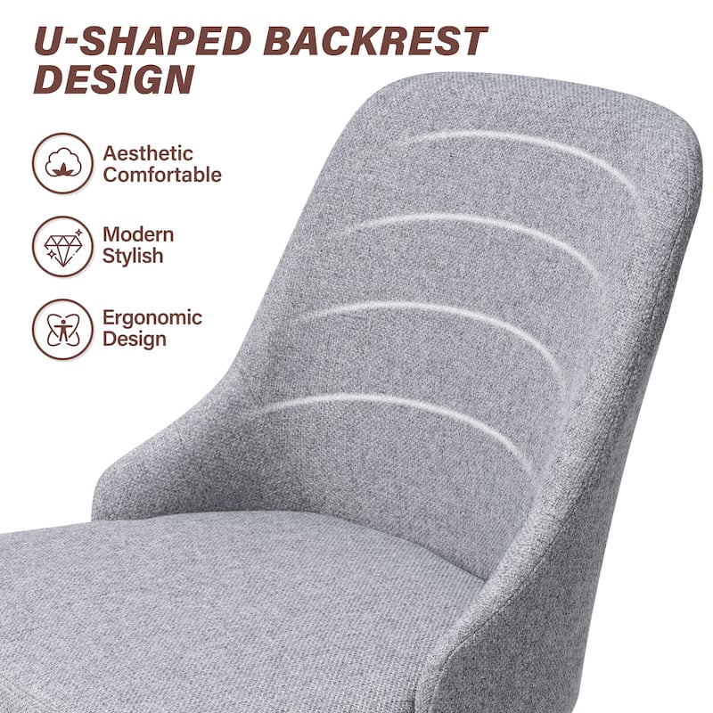 Modern Dining Chair Upholstered Accent Chairs with Solid Wood Legs