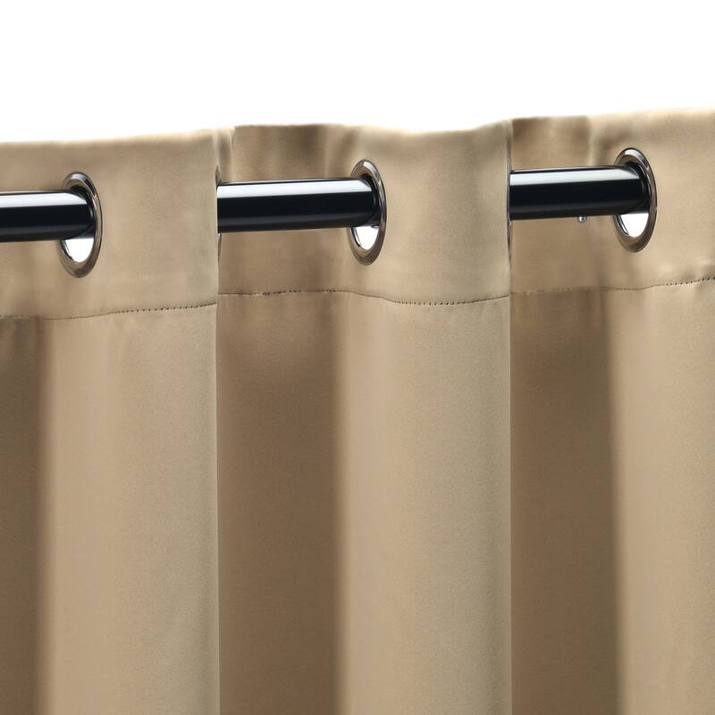 Modern Solid Room Darkening Blackout Curtains, Rod Pocket, Set of 2