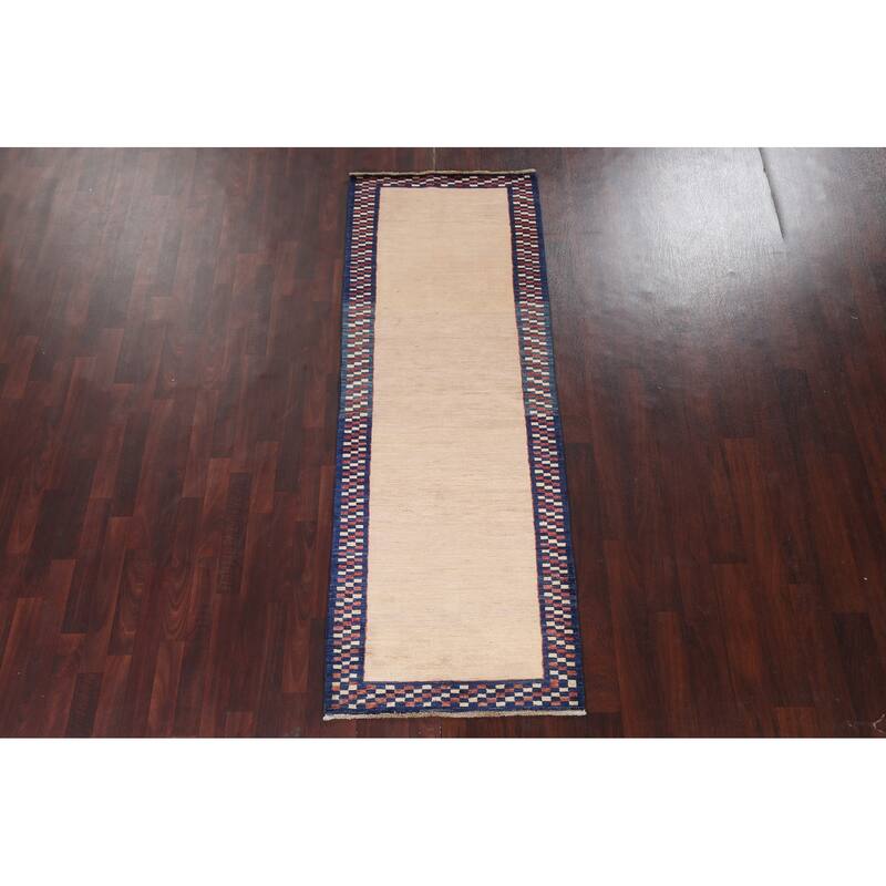 Gabbeh Kashkoli Oriental Staircase Runner Rug Hand-knotted Wool Carpet - 2'10" x 7'11"