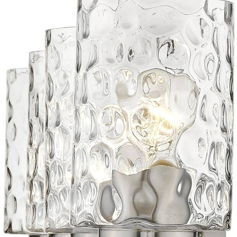 120 Voltage Transitional Flush Mount Vanity Light with Clear Glass Shade and Dimmable Hardwired Fixture