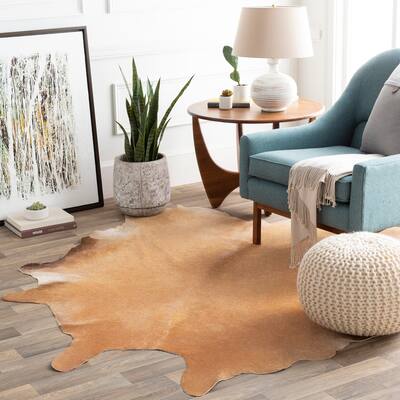 Narciso Hide/ Leather Area Rug - 5' x 7' - 5' x 7'