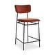 preview thumbnail 3 of 9, Aurelle Home Sally Modern Iron Frame Upholstered Counter Stool
