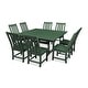 preview thumbnail 10 of 10, POLYWOOD Vineyard 9-Piece Farmhouse Dining Set Green