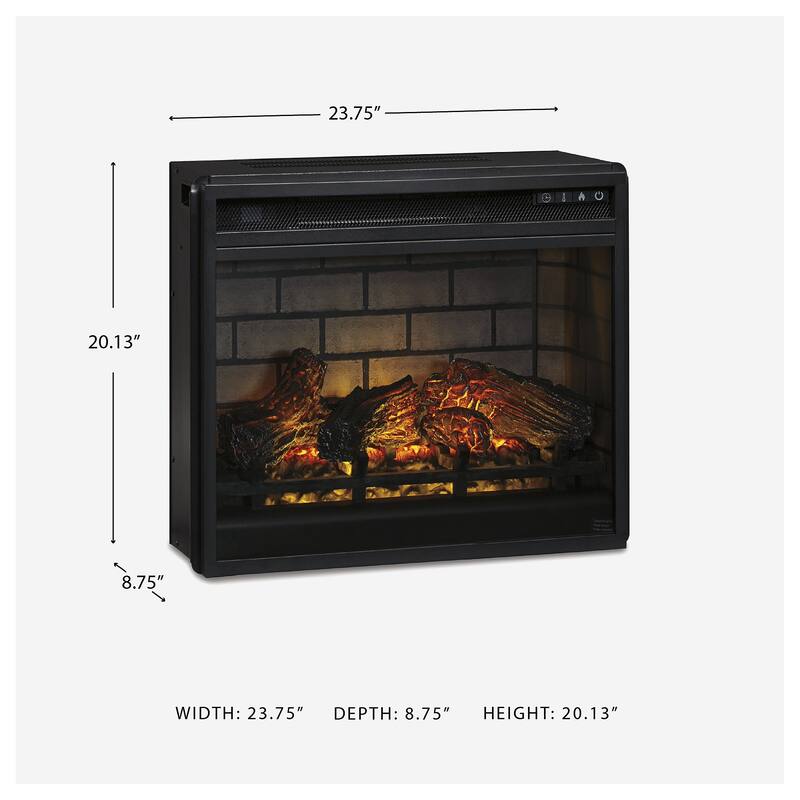 Signature Design by Ashley Entertainment Accessories Black Electric Infrared Fireplace Insert