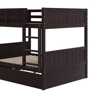 Built-in Design Full Over Full Bunk Bed with Twin Size Trundle