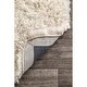 preview thumbnail 4 of 9, nuLOOM Ivory Handmade Soft and Plush Solid New Zealand/ Indian Wool Shag Rug