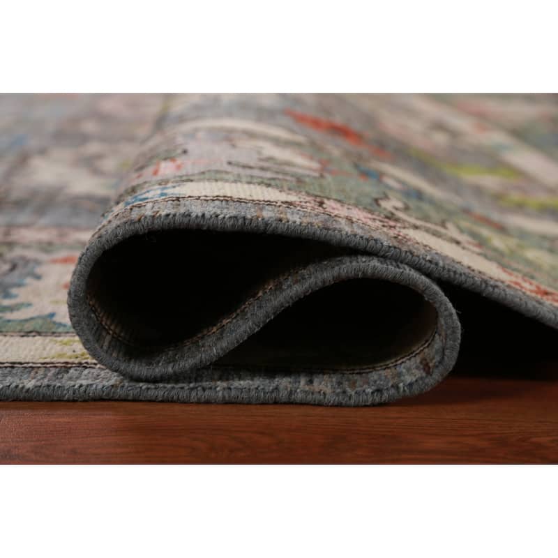 Hand Knotted Oriental 100% Wool Carpet Transitional All-Over Greys & Charcoal Oushak Area Rug - 10' 4'' X 8' 0''