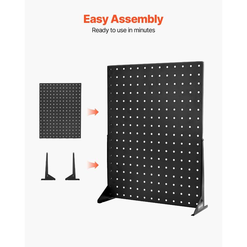 Tabletop Pegboard Stand 4 Pieces with Durable Steel Panels for Displaying Items - 17.32 x 12.99 x 4.49 in