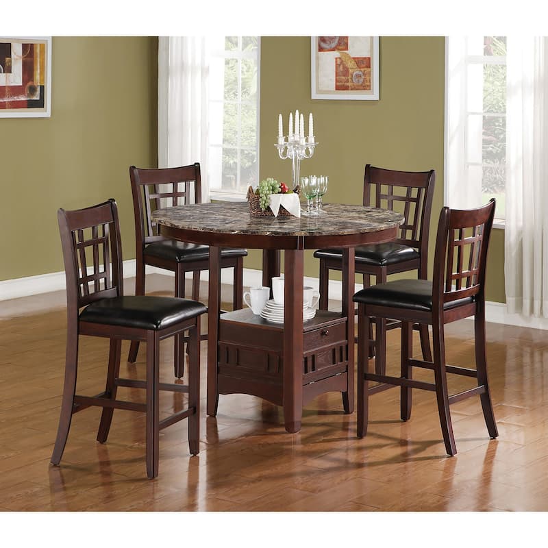 Meerson Transitional Espresso Counter Height Stools (Set of 2)