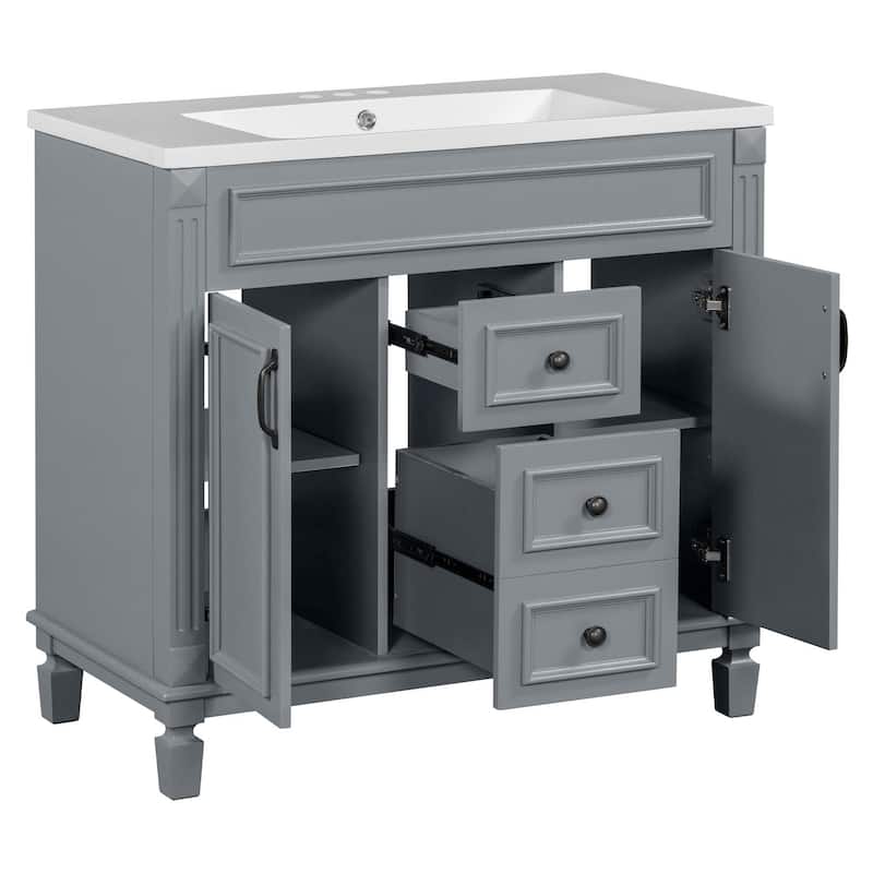36'' Bathroom Vanity with Top Sink