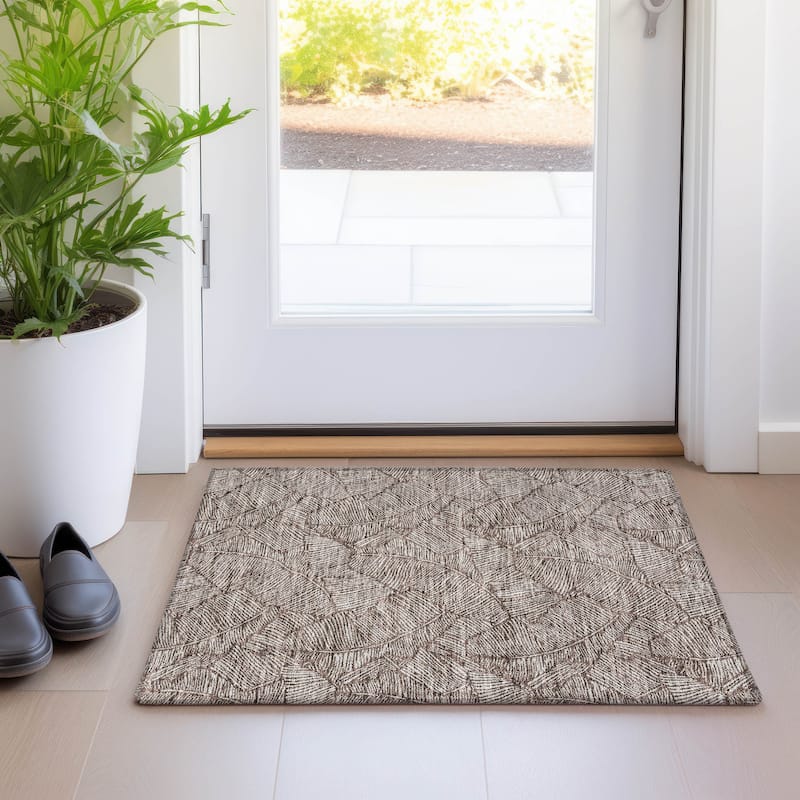 Premium Washable Super Soft Palm Beach Mayfield Rug - Brown - 1'8" x 2'6"