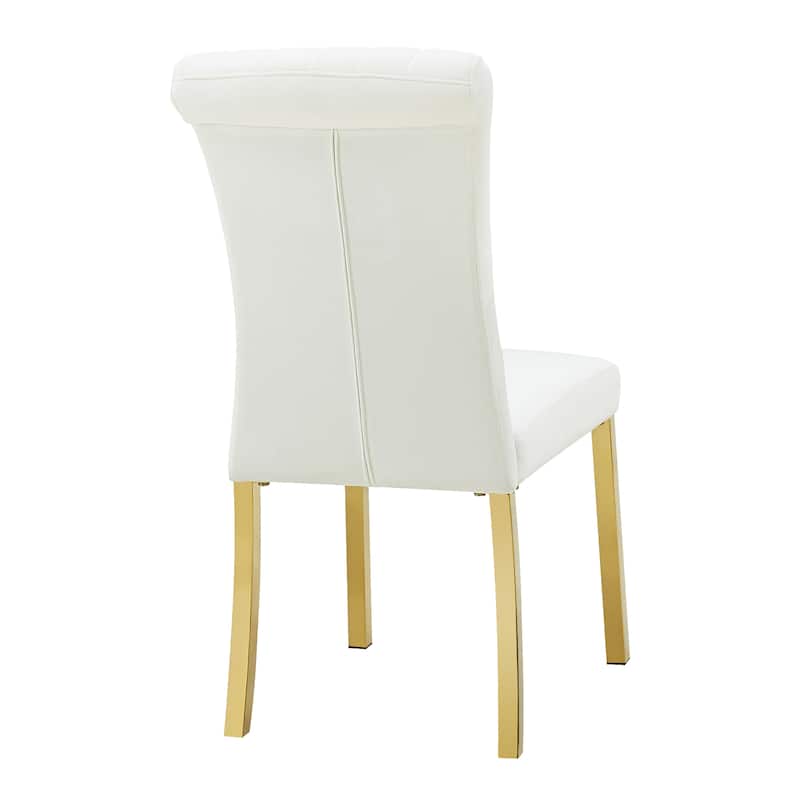 Furniture of America Carra Modern 7-Piece Stainless Steel Dining Table Set