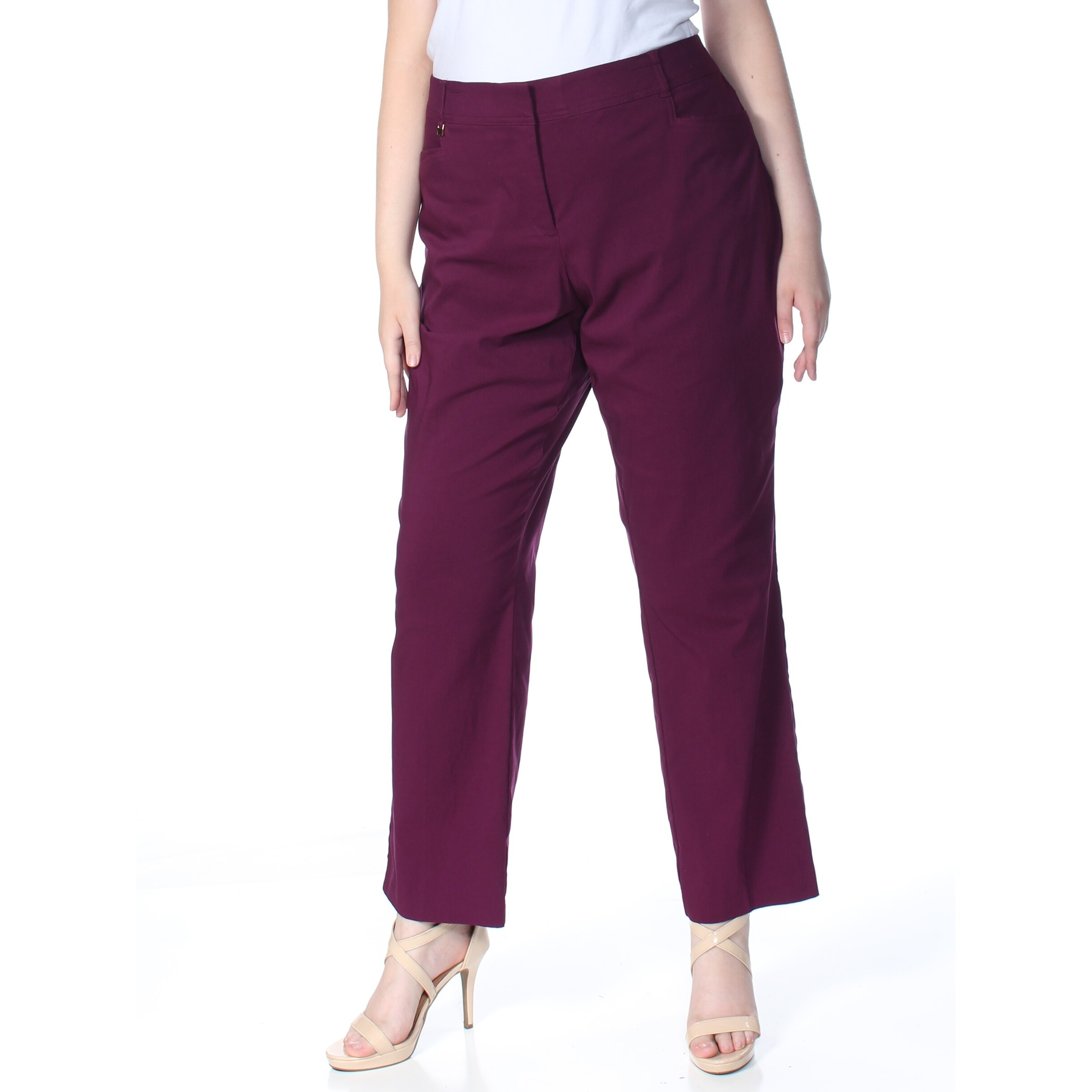 purple plus size pants
