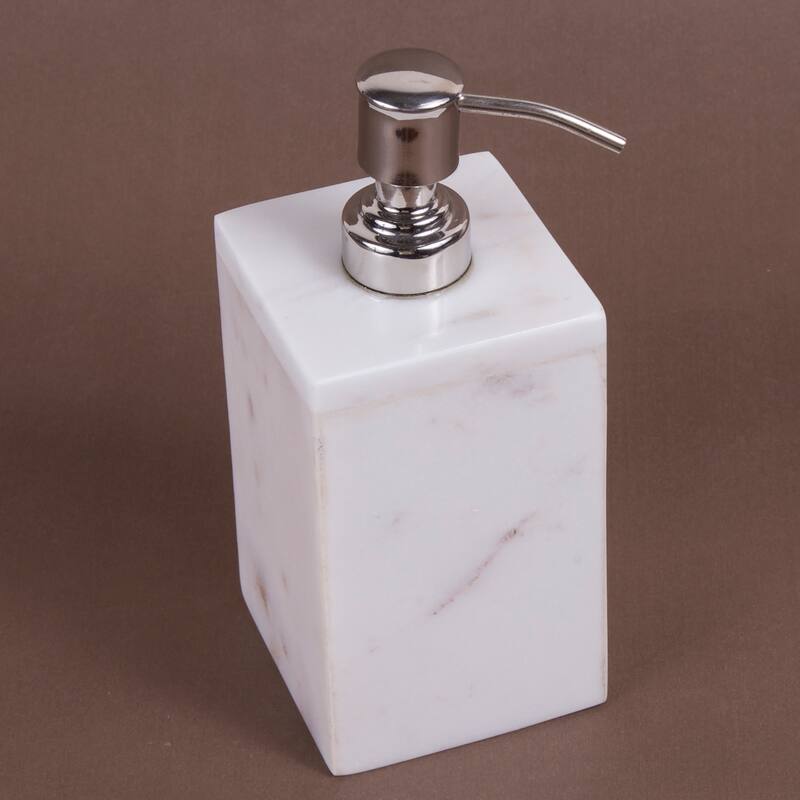Creative Home Off-White Marble Liquid Soap Dispenser, Lotion Dispenser