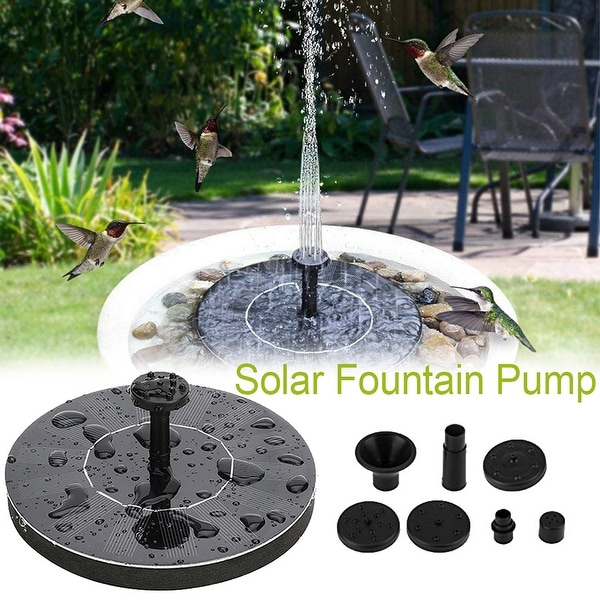 5x Mini Solar Powered Floating Pump Water Fountain Birdbath Pool Garden  US 