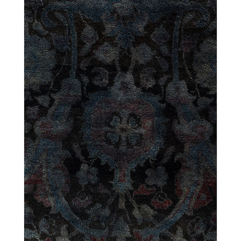 Overdyed, One-of-a-Kind Hand-Knotted Area Rug - Black - 10' 4" x 14' 2"