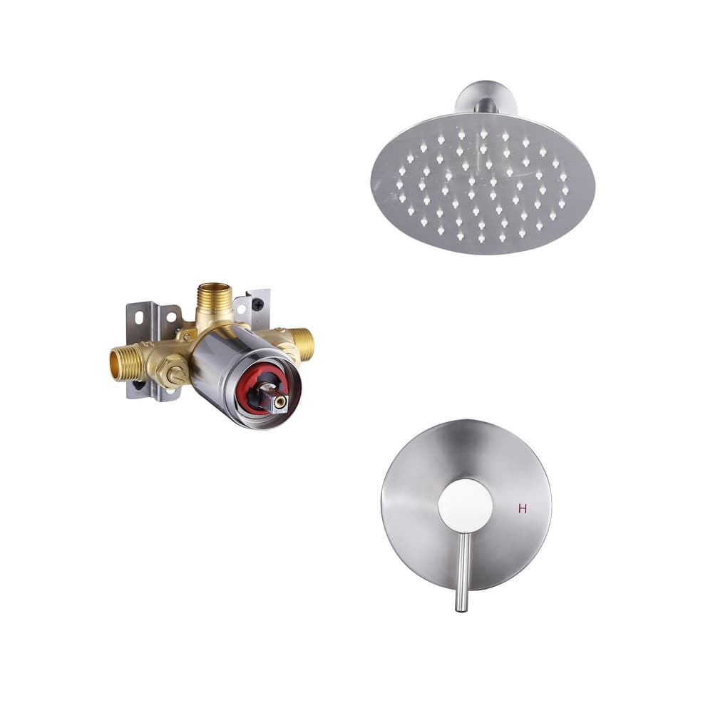 WOWOW Wall Mounted Bathroom Shower Faucet Valve Included