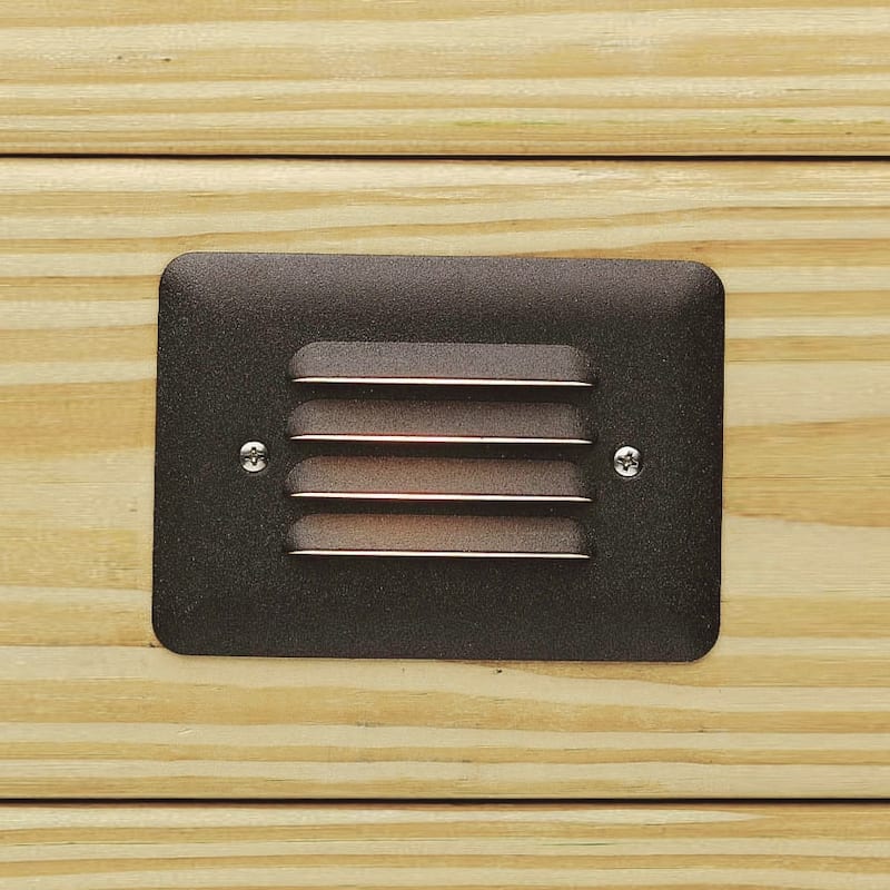 Kichler 5" LED Mini Louvered Step Light - 2700K - Textured Architectural Bronze