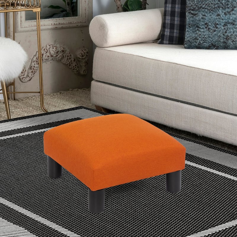 Adeco Ottoman Upholstered Fabric Footrest Pet Steps Dog Stair Stool