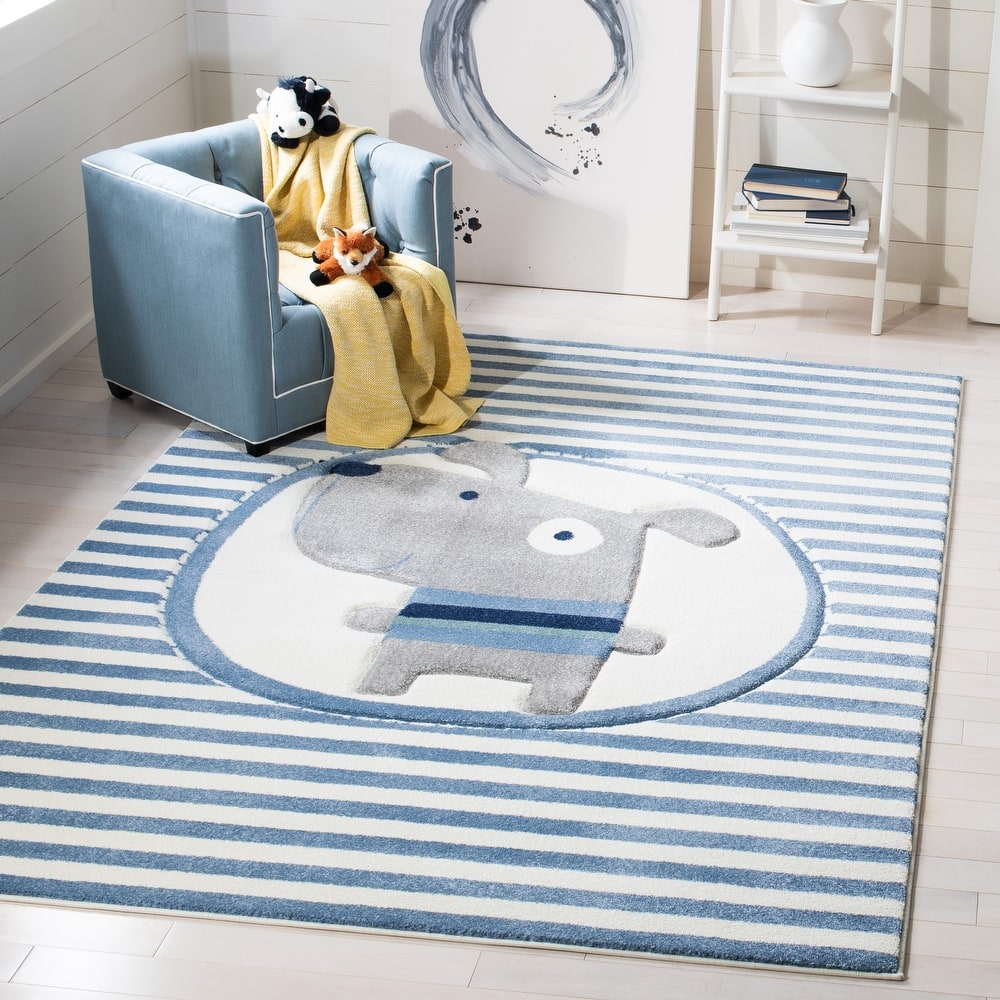 SAFAVIEH Carousel Kids Basimah Stripe Dog Rug