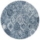 preview thumbnail 22 of 32, SAFAVIEH Handmade Ikat Madyson Wool Rug 6' Round - Grey - Round