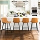 preview thumbnail 1 of 43, LUE BONA Faux Leather Bar Stools Counter Height Stools with Backs and Metal Legs (Set of 4)