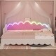 preview thumbnail 23 of 36, Roomfitters Twin Extending Daybed with Lights, Modern Upholstered Princess Daybed Featuring Crown Headboard