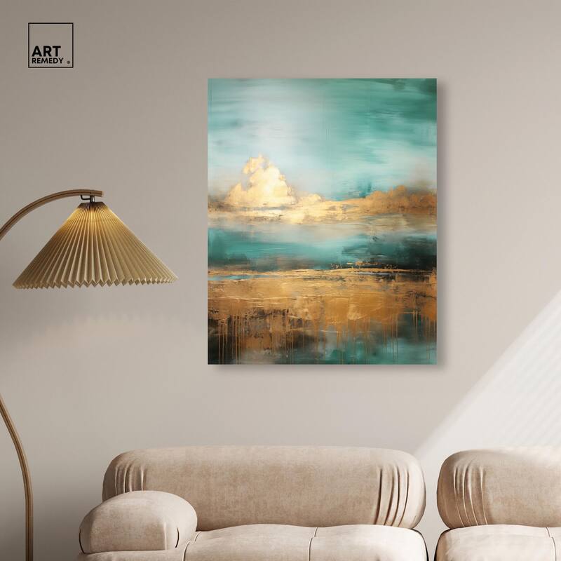 Cloudscape in Gold II Canvas by Art Remedy, Gallery Wrapped