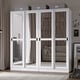 preview thumbnail 8 of 36, Palace Imports 100% Solid Wood Wall Closet System of Wardrobe Armoires with Mirrored, Louvered or Raised Panel Sliding Doors