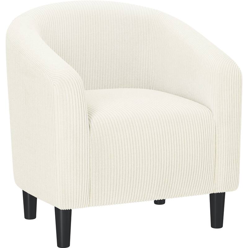 Yaheetech Upholstered Corduroy Fabric Accent Chair Barrel Chair
