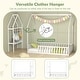 preview thumbnail 7 of 8, Gymax Twin House Floor Bed w/ Storage Shelf & Detachable Clothes
